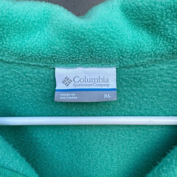Columbia XL Full Zip Collared Fleece Jacket with Pockets - Sea Foam Green - Picture 4 of 12